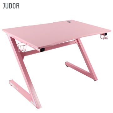 Judor Ergonomic Laptop Mesa de juego de escritorio rosa para juegos